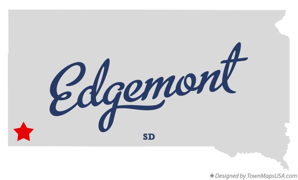 Map of Edgemont, SD, South Dakota