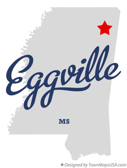 Map of Eggville, MS, Mississippi