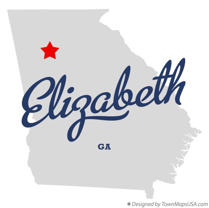 Map of Elizabeth, GA,