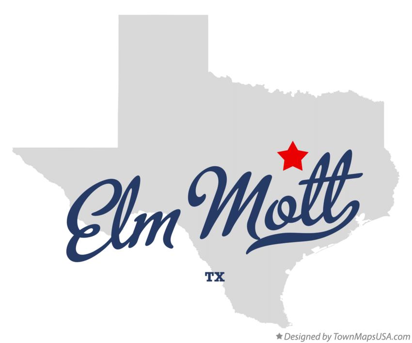 Map of Elm Mott, TX, Texas
