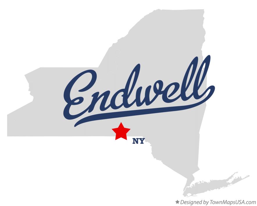 Map of Endwell, NY, New York