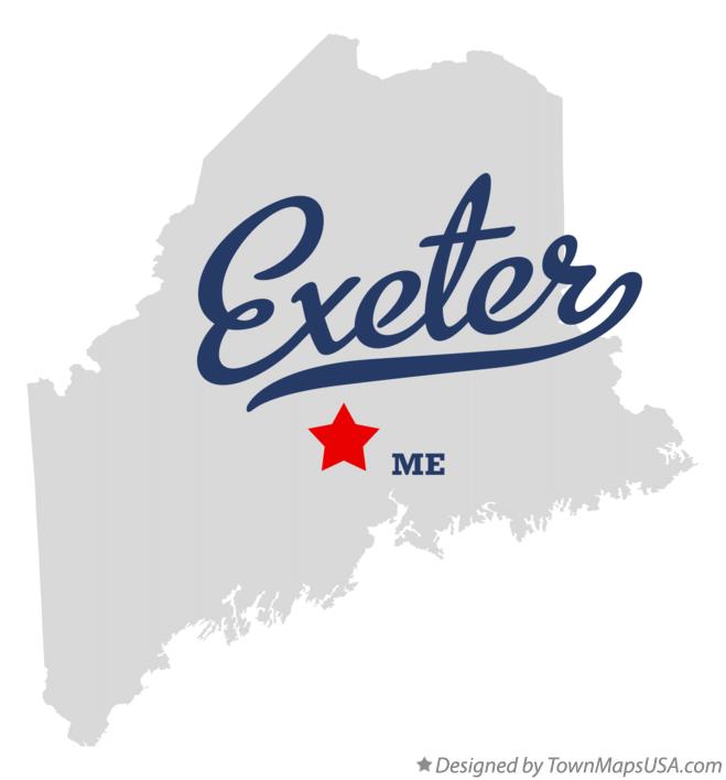 Map of Exeter, ME, Maine