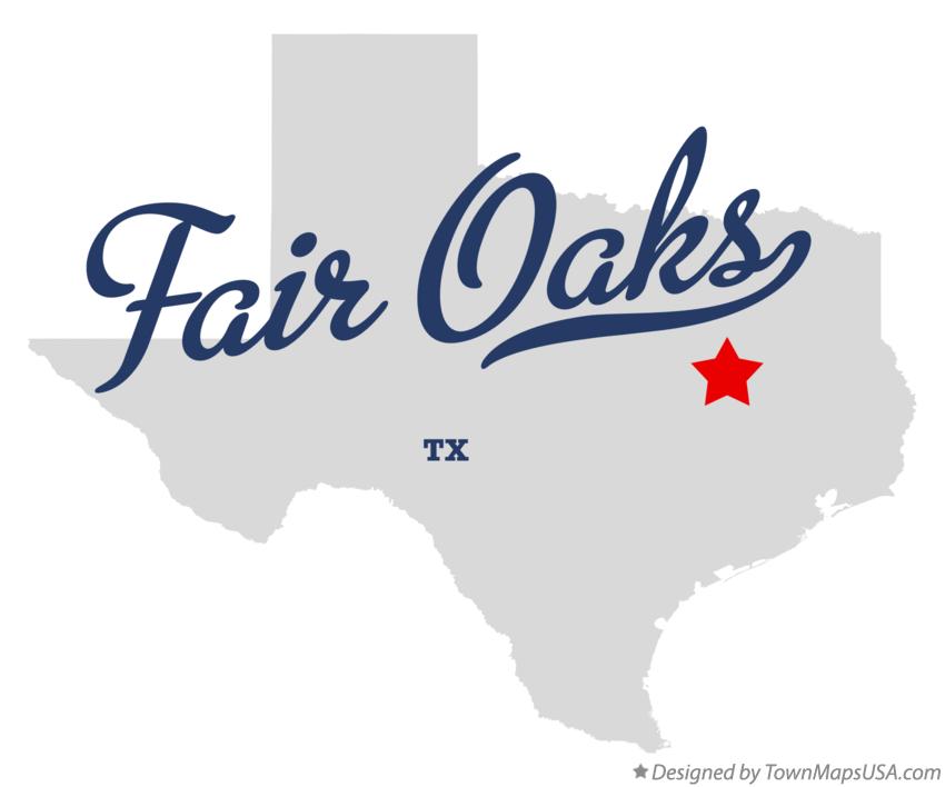 Map of Fair Oaks, TX, Texas