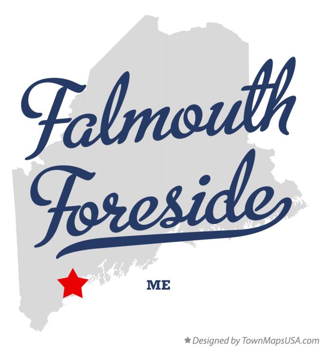 Map of Falmouth Foreside, ME, Maine