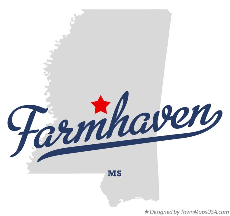 Map of Farmhaven, MS, Mississippi