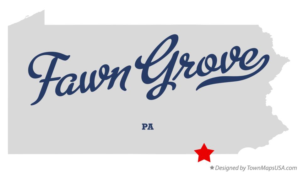 Map of Fawn Grove, PA, Pennsylvania