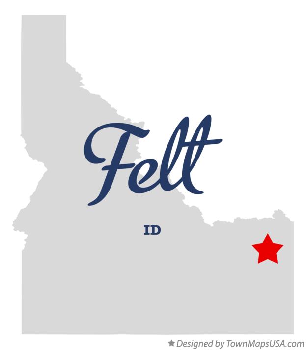 Map of Felt, ID, Idaho
