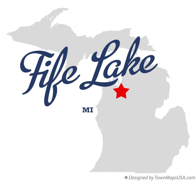Map of Fife Lake, MI, Michigan