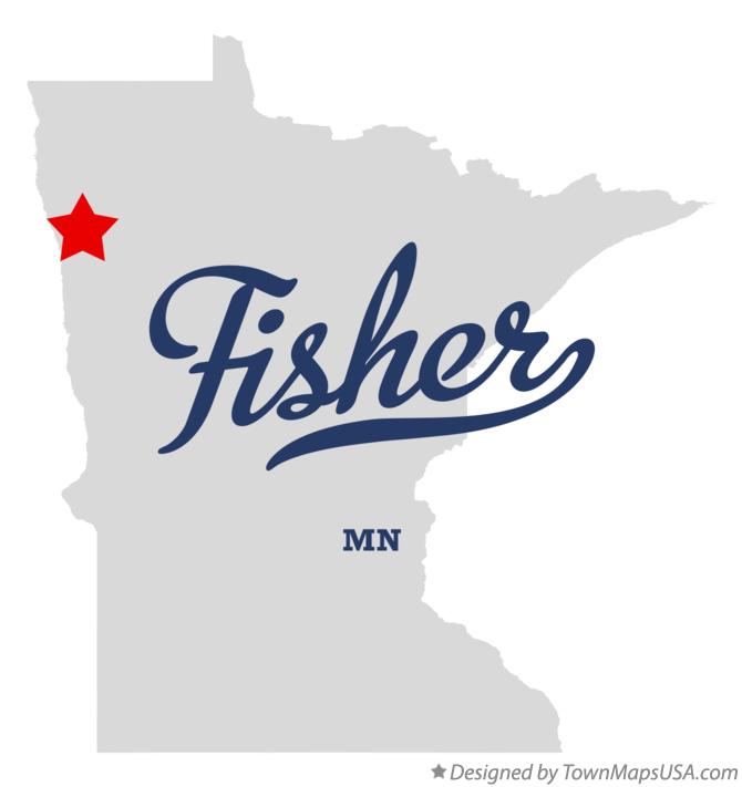 Map of Fisher, MN, Minnesota