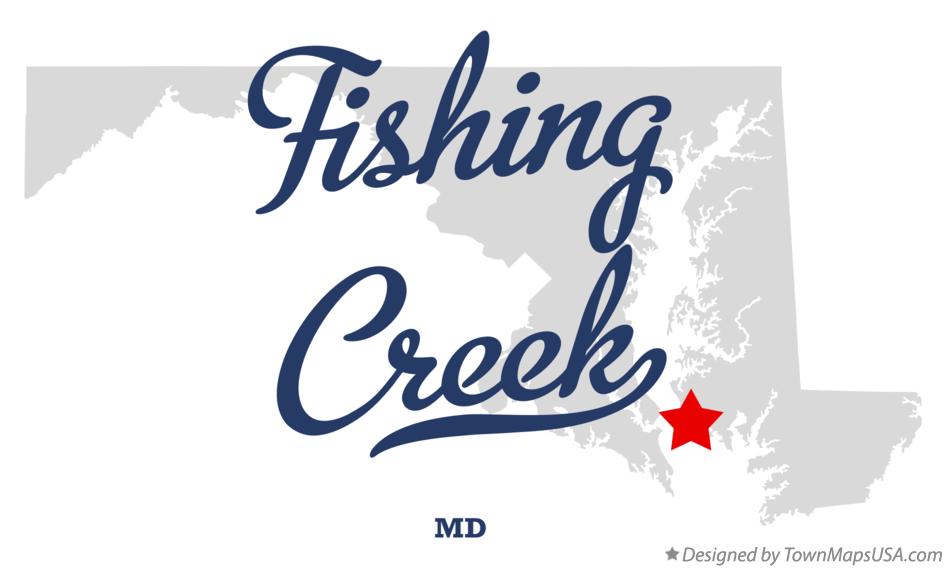 Map of Fishing Creek, MD, Maryland