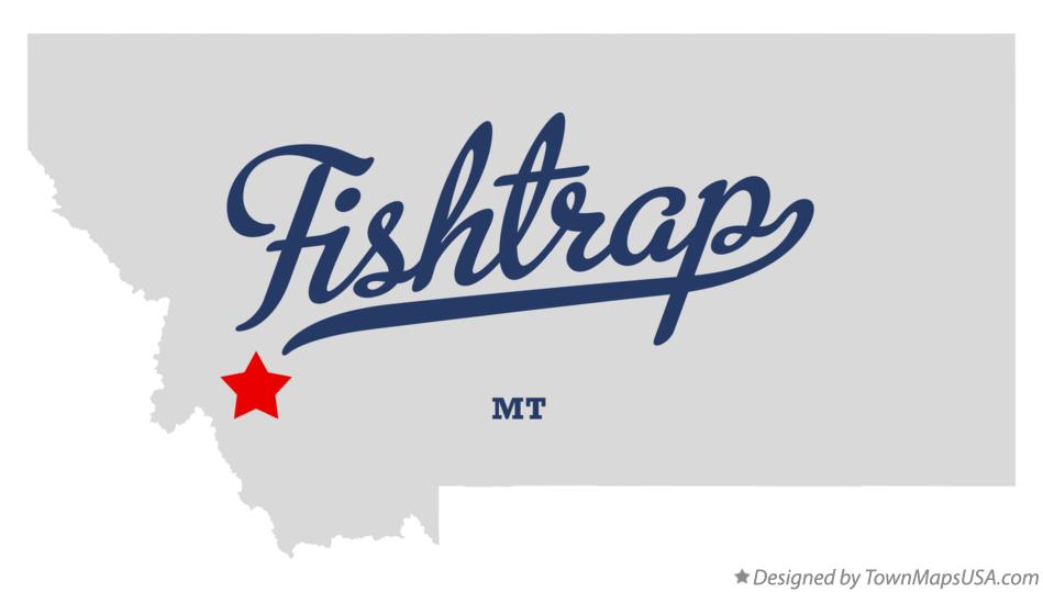Map of Fishtrap, MT, Montana