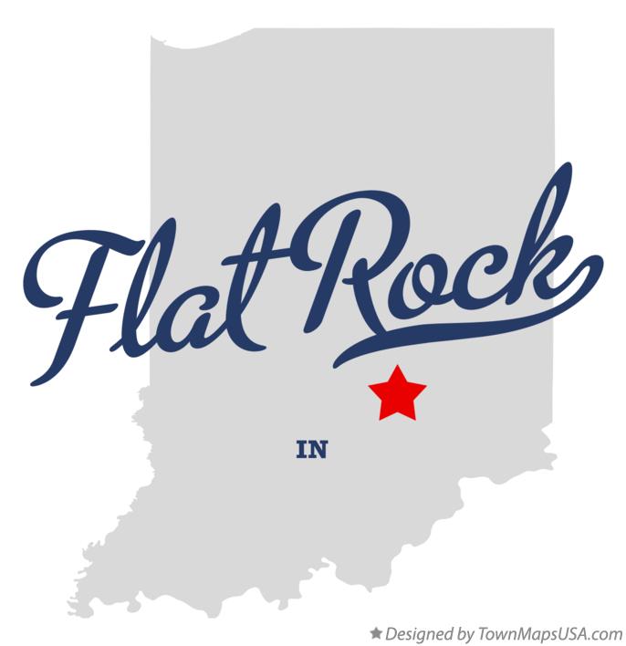 Map of Flat Rock, IN, Indiana