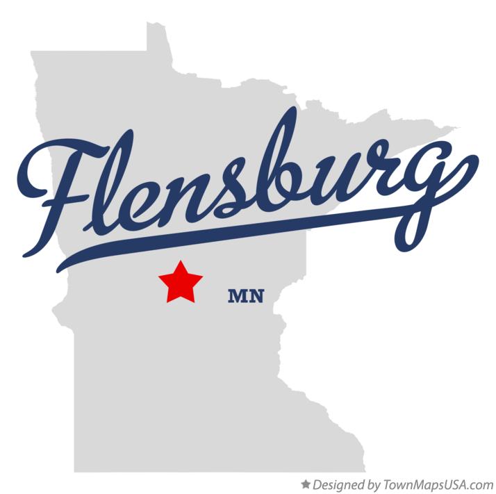 Map of Flensburg, MN, Minnesota