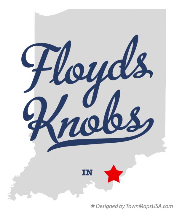 Map of Floyds Knobs, IN, Indiana