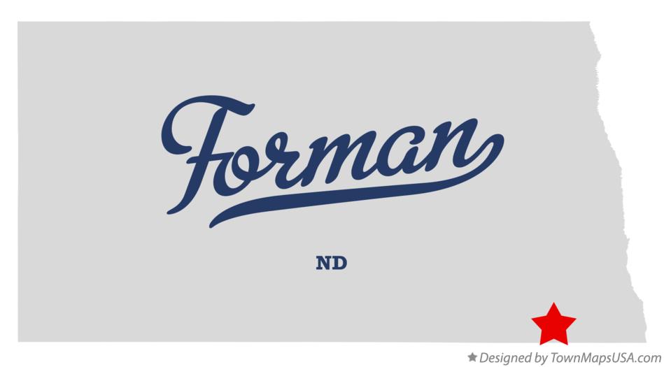 Map of Forman, ND, North Dakota