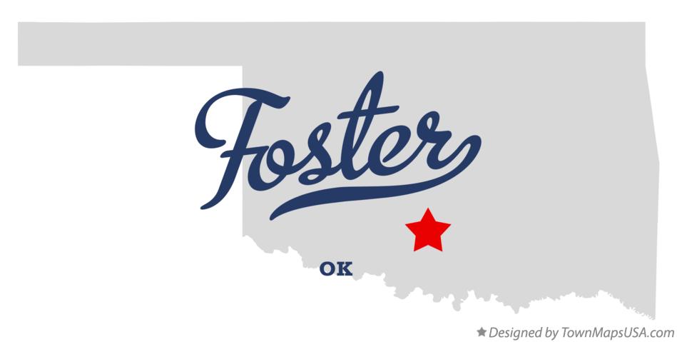 Map of Foster, OK, Oklahoma