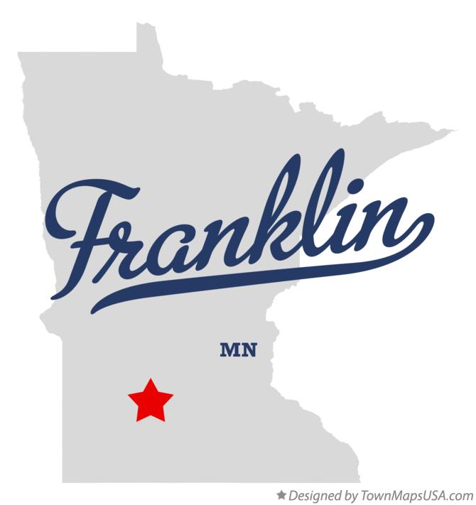 Map of Franklin, Renville County, MN, Minnesota