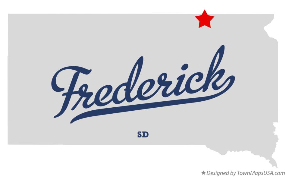 Map of Frederick, SD, South Dakota