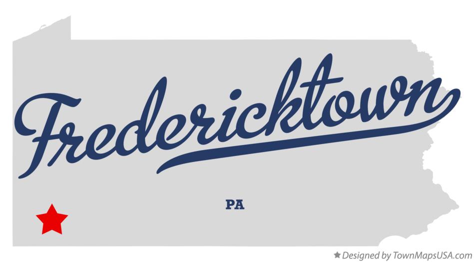Map of Fredericktown, PA, Pennsylvania