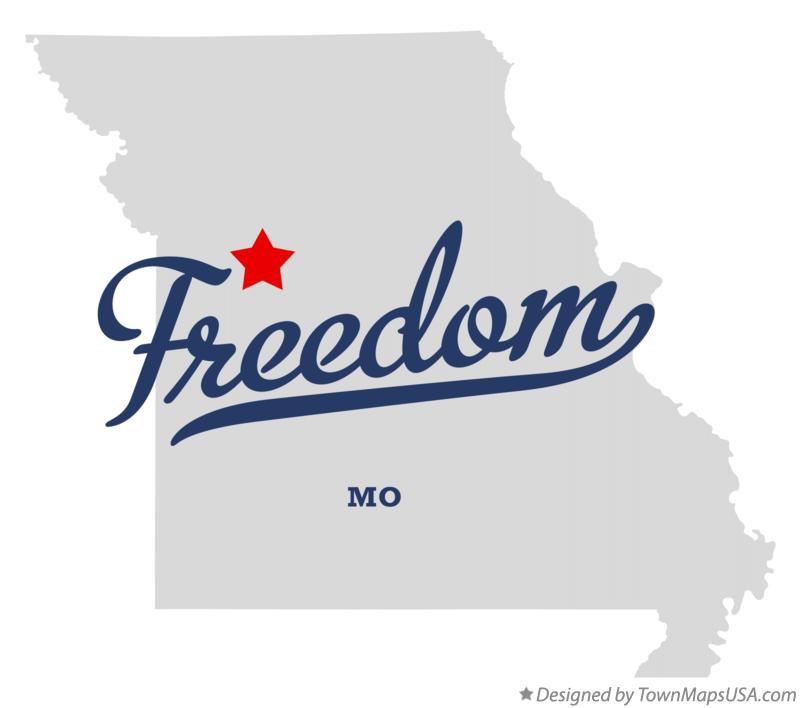Map of Freedom, MO, Missouri