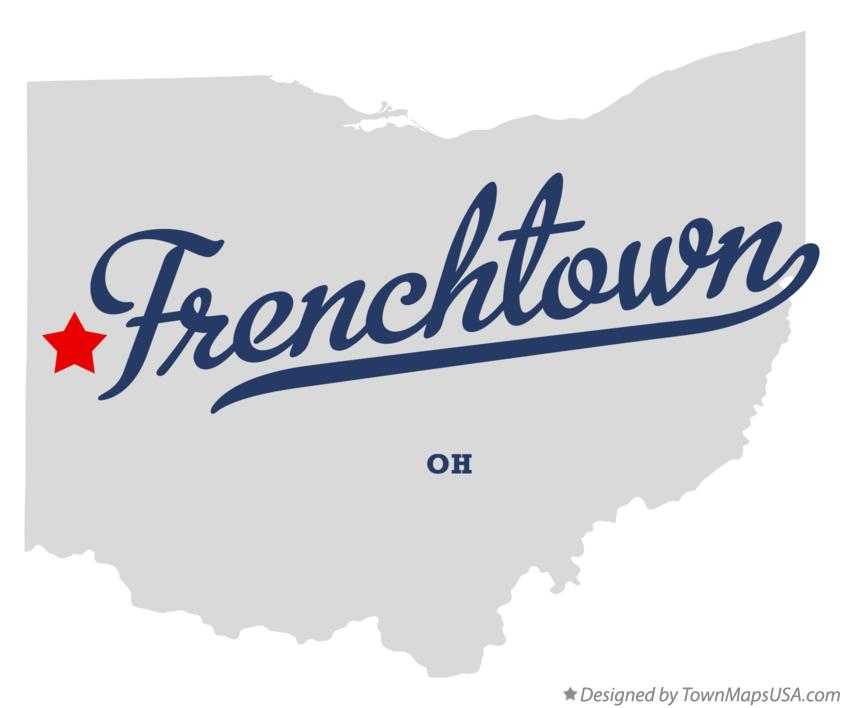 Map of Frenchtown, OH, Ohio