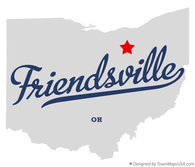 Map of Friendsville, OH, Ohio