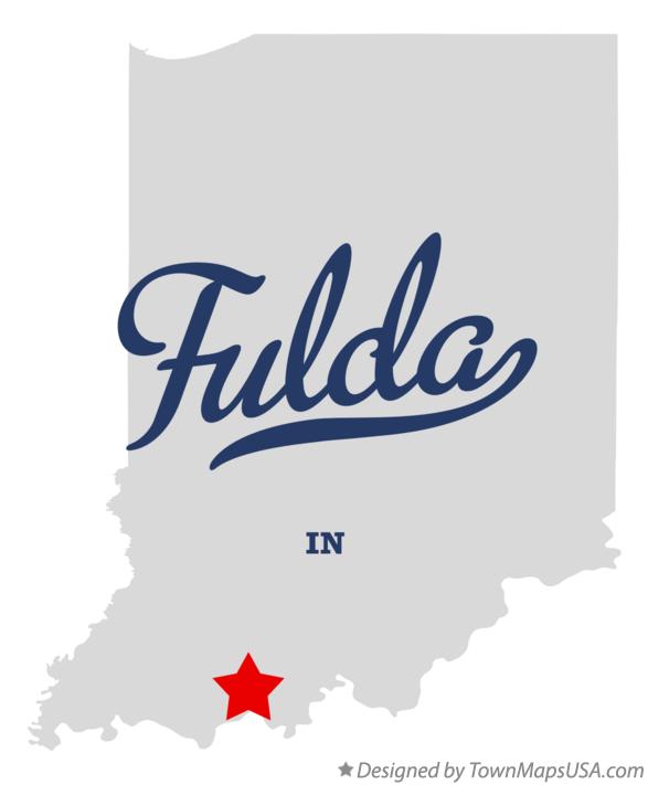 Map of Fulda, IN, Indiana
