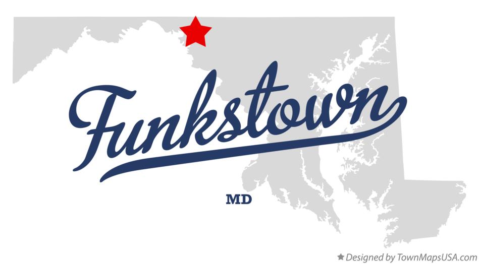 Map of Funkstown, MD, Maryland