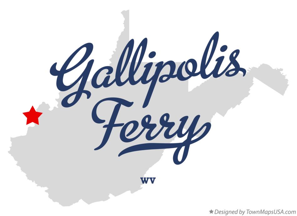 Map of Gallipolis Ferry, WV, West Virginia