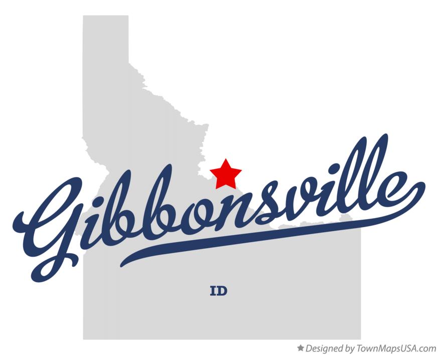 Map of Gibbonsville, ID, Idaho