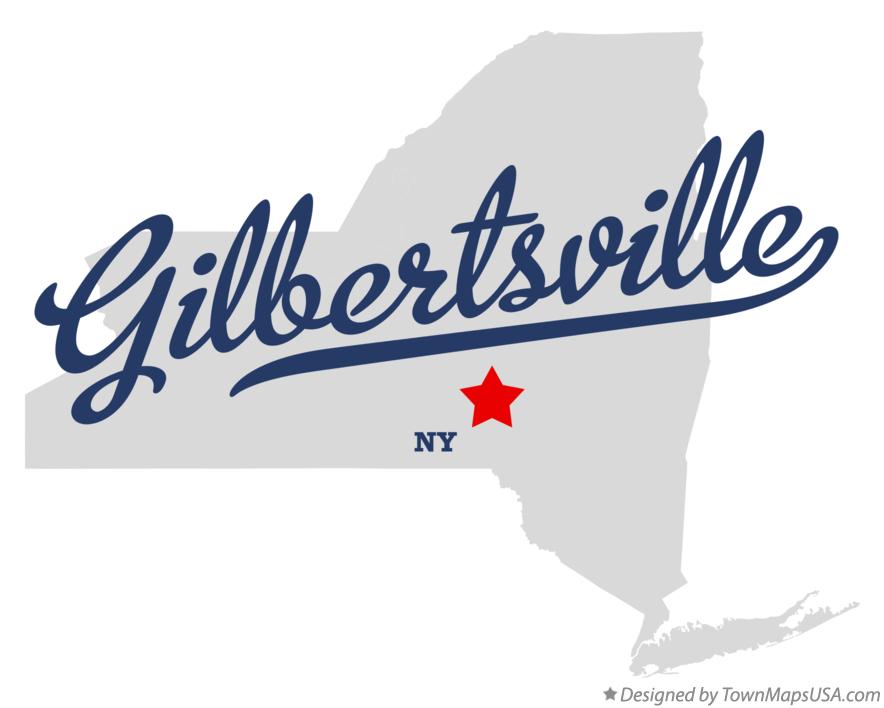 Map of Gilbertsville, NY, New York