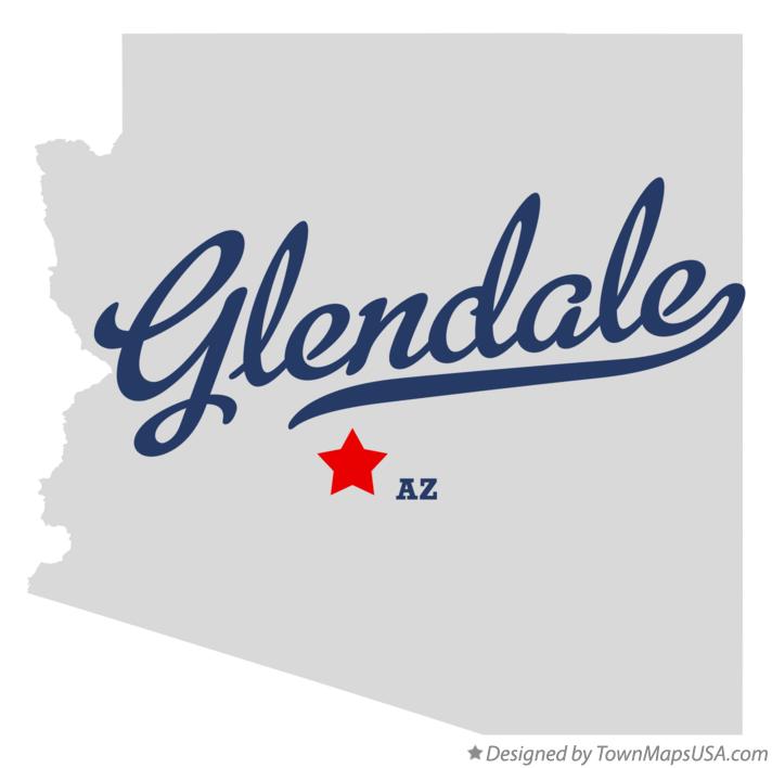 Map of Glendale, AZ, Arizona