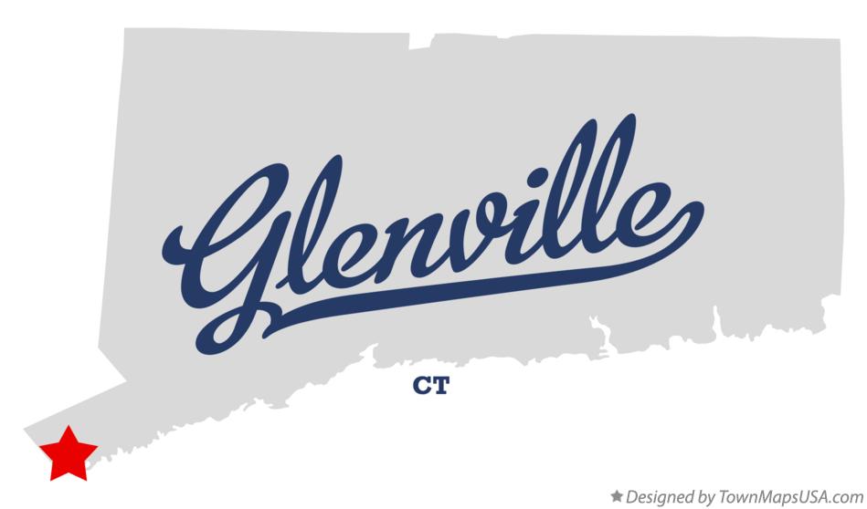 Map of Glenville, CT, Connecticut