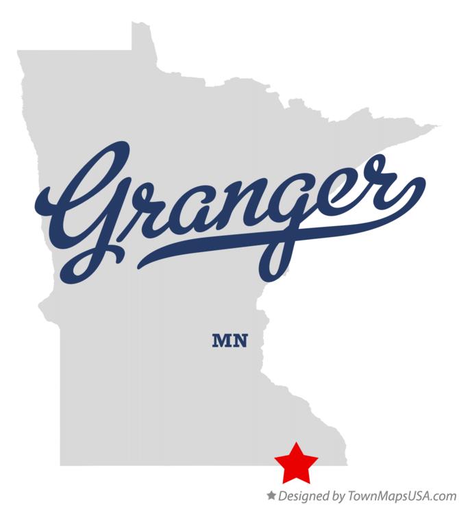 Map of Granger, MN, Minnesota
