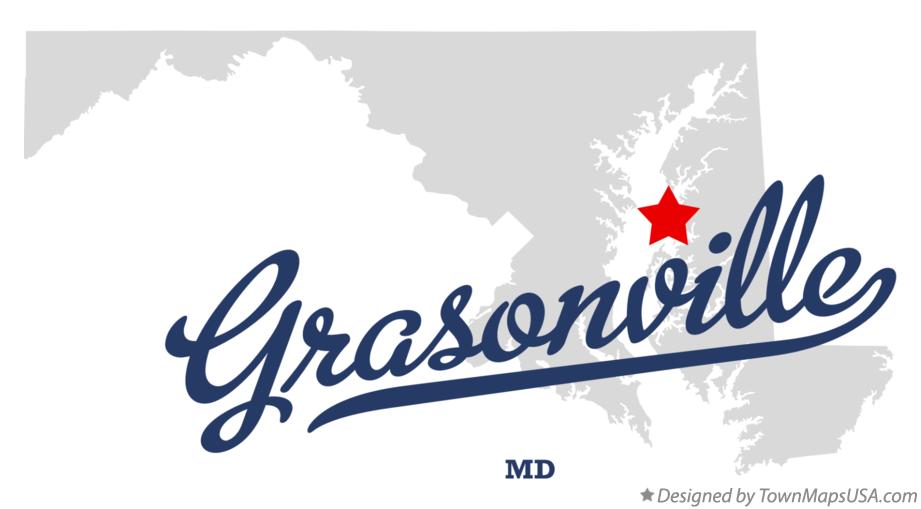 Map of Grasonville, MD, Maryland