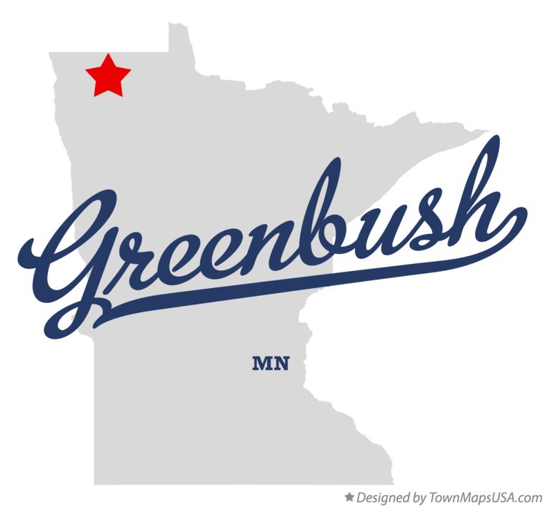Map of Greenbush, Roseau County, MN, Minnesota