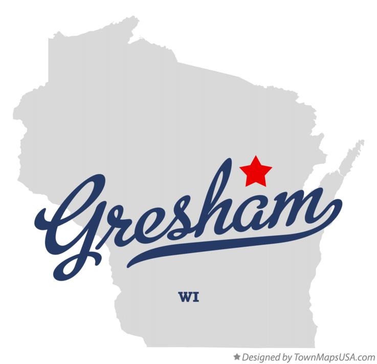 Map of Gresham, WI, Wisconsin