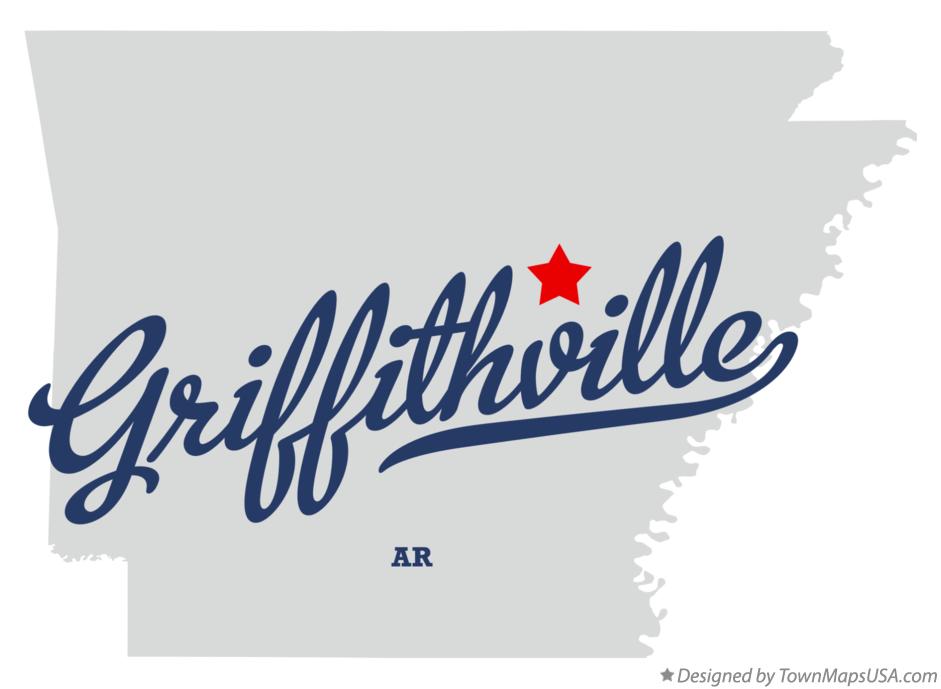 Map of Griffithville, AR, Arkansas