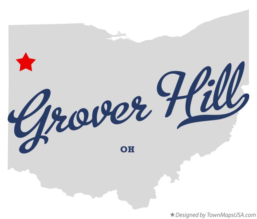 Map of Grover Hill, OH, Ohio
