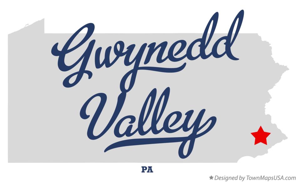 Map of Gwynedd Valley, PA, Pennsylvania