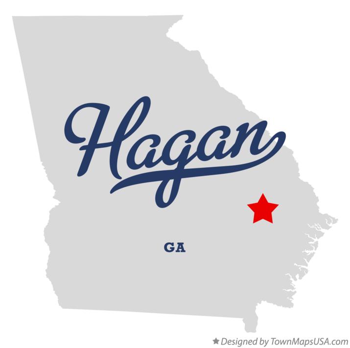 Map of Hagan, GA,
