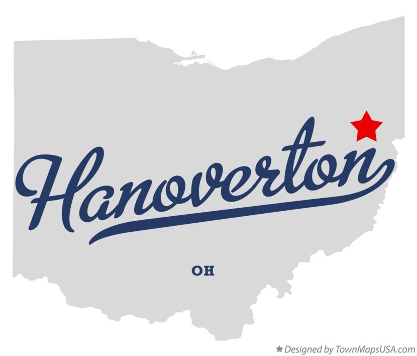 Map of Hanoverton, OH, Ohio