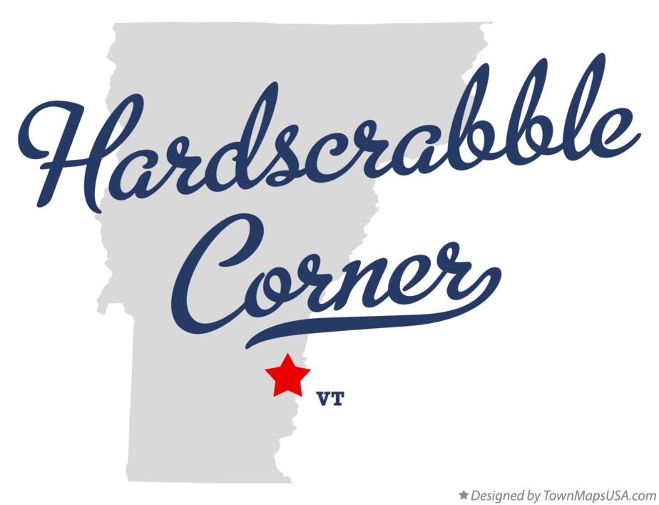 Map of Hardscrabble Corner, VT, Vermont