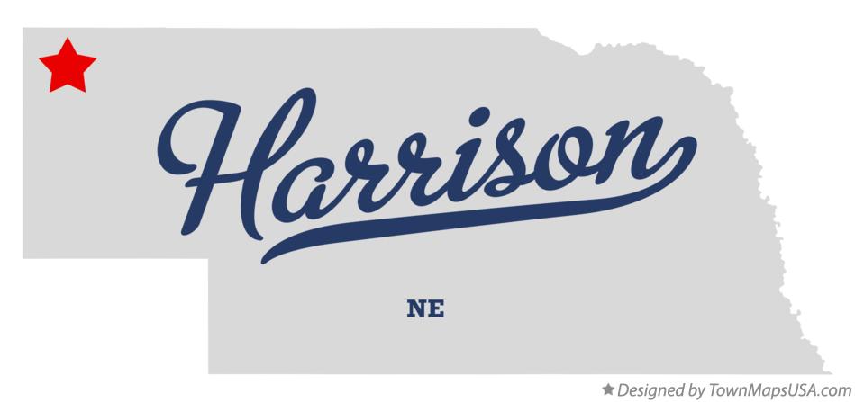 Map of Harrison, Sioux County, NE, Nebraska