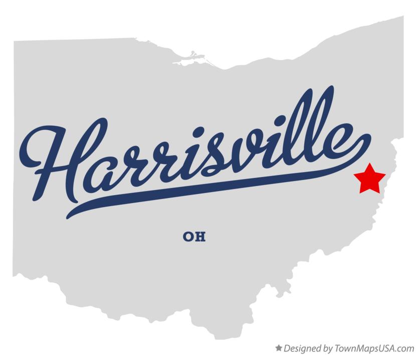 Map of Harrisville, Harrison County, OH, Ohio