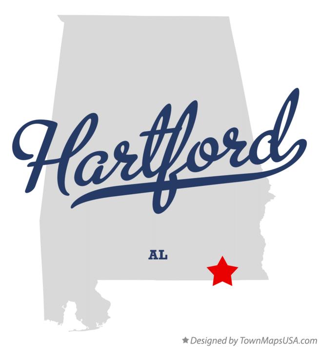 Map of Hartford, AL, Alabama