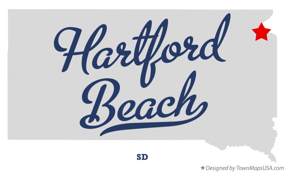 Map of Hartford Beach, SD, South Dakota