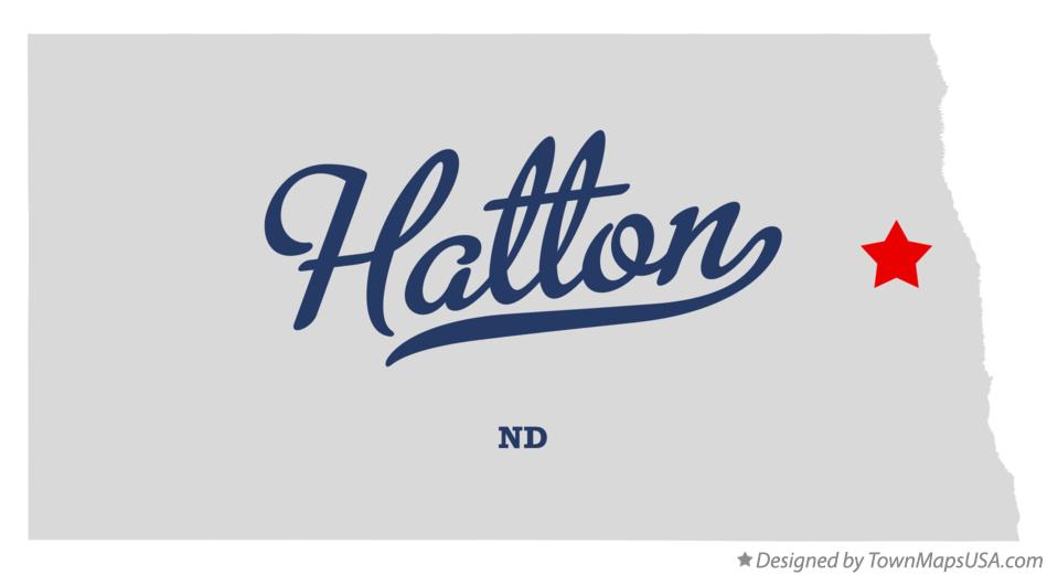 Map of Hatton, ND, North Dakota