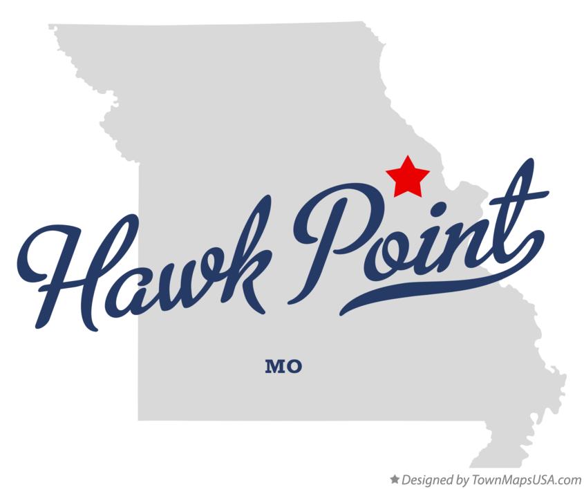 Map of Hawk Point, MO, Missouri