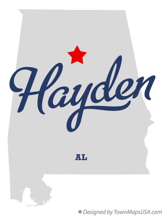 Map of Hayden, AL, Alabama